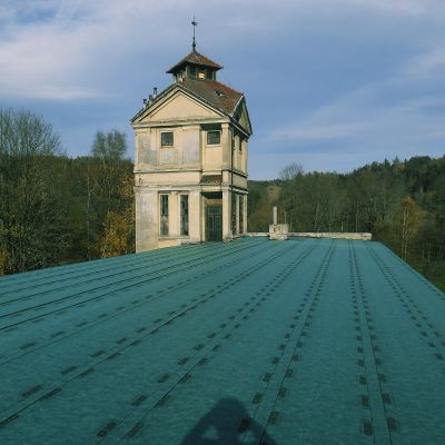 2018 11 : Nová střecha před položením poslední izolační vrstvy. (fotografie Ivan Mečl)